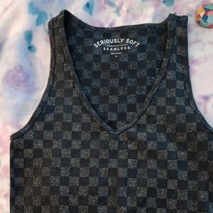 💜 3/$15💜New Black Checkered Cropped Tank Top/Bralette💜